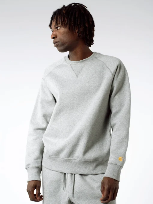 Best - Chase Sweatshirt in Grey Heather/Gold Sweatshirts