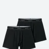 Outlet - Cotton Trunks 2 Pack in Black Undergarments