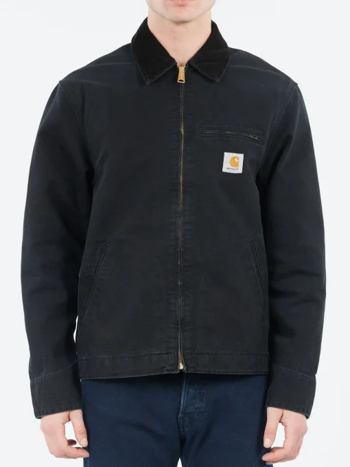 New - Detroit Jacket (Spring) in Black Stone Wash Outerwear
