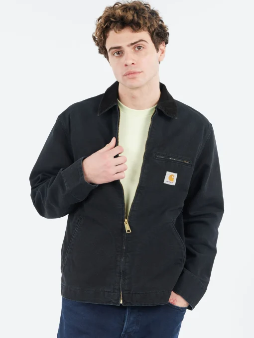 New - Detroit Jacket (Spring) in Black Stone Wash Outerwear