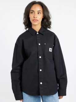 Fashion - Ethel Shirt Jacket in Black Rinse Women Outerwear