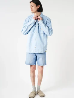 Fashion - Harvey Shirt Jacket in Blue Stone Bleached Outerwear
