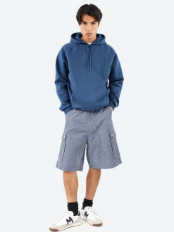 Sale - Hooded Chase Sweatshirt in Dusky Blue Sweatshirts