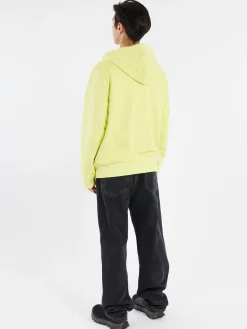 Hot - Hooded Duster Script Jacket in Arctic Lime Sweatshirts