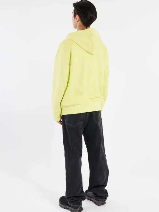 Hot - Hooded Duster Script Jacket in Arctic Lime Sweatshirts