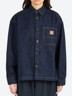 Outlet - Lovilia Shirt Jacket in Blue Rinsed Women Overalls & Jumpsuits | Outerwear