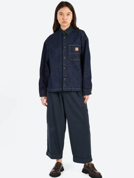 Outlet - Lovilia Shirt Jacket in Blue Rinsed Women Overalls & Jumpsuits | Outerwear