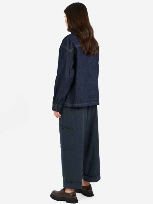 Outlet - Lovilia Shirt Jacket in Blue Rinsed Women Overalls & Jumpsuits | Outerwear