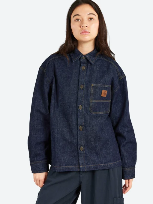 Outlet - Lovilia Shirt Jacket in Blue Rinsed Women Overalls & Jumpsuits | Outerwear