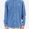 Fashion - L/S Madison Fine Cord Shirt in Blue Iris and Wax Button-Ups