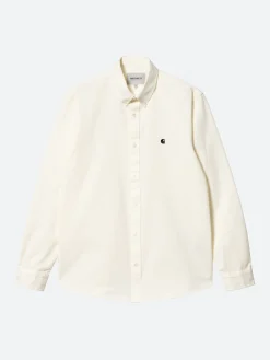 New - L/S Madison Fine Cord Shirt in Wax/Black Button-Ups
