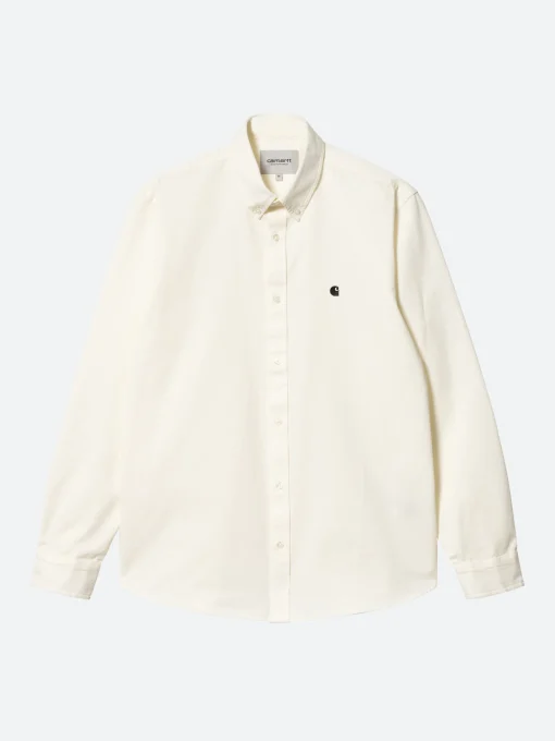 New - L/S Madison Fine Cord Shirt in Wax/Black Button-Ups