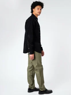 Outlet - L/S Madison Cord Shirt in Black/Wax Button-Ups
