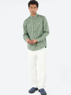 Fashion - L/S Madison Shirt in Park Green Button-Ups