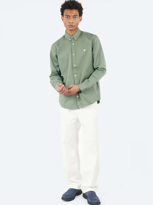 Fashion - L/S Madison Shirt in Park Green Button-Ups