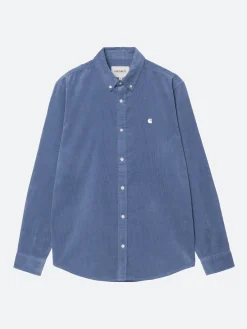 Fashion - L/S Madison Fine Cord Shirt in Blue Iris and Wax Button-Ups