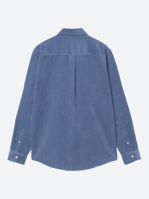 Fashion - L/S Madison Fine Cord Shirt in Blue Iris and Wax Button-Ups