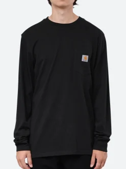 Discount - L/S Pocket T-Shirt in Black T-Shirts