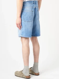 Clearance - Newel Short in Blue Light Used Wash Shorts | Denim