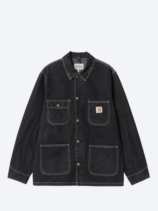 Clearance - OG Chore Coat in Black Heavy Stone Wash Outerwear