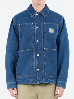 Discount - OG Double Front Jacket in Blue Stone Wash Outerwear