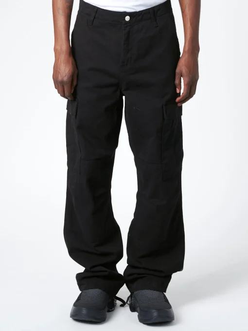 Discount - Regular Cargo Pant in Black Rinse Pants