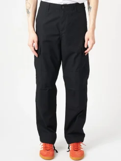 Clearance - Regular Cargo Pant in Black Rinse Pants