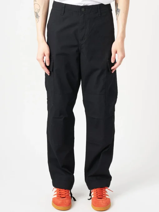 Clearance - Regular Cargo Pant in Black Rinse Pants