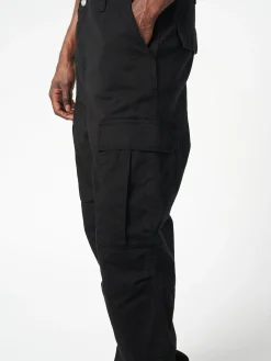 Discount - Regular Cargo Pant in Black Rinse Pants
