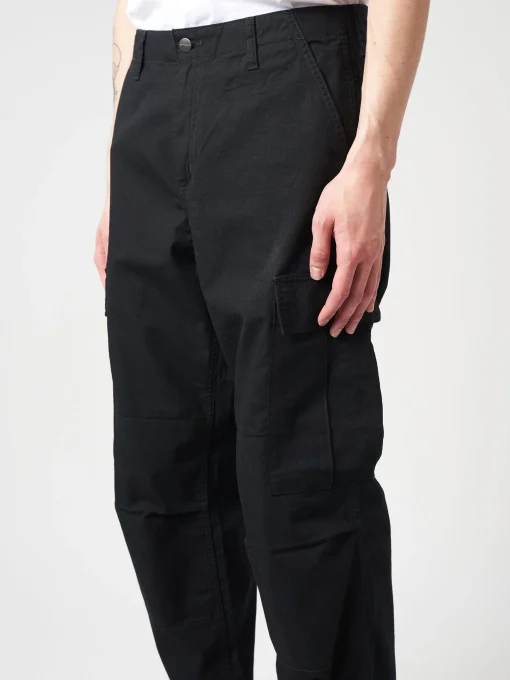 Clearance - Regular Cargo Pant in Black Rinse Pants