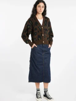 Fashion - Single Knee Skirt in Blue Rinsed Women Skirts | Denim