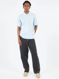 New - S/S Chase Pique Polo in Air Sky Polos