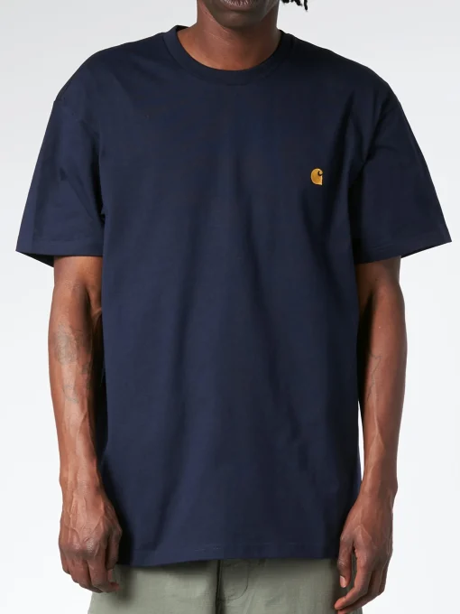 Sale - S/S Chase T-Shirt in Dark Navy/Gold T-Shirts