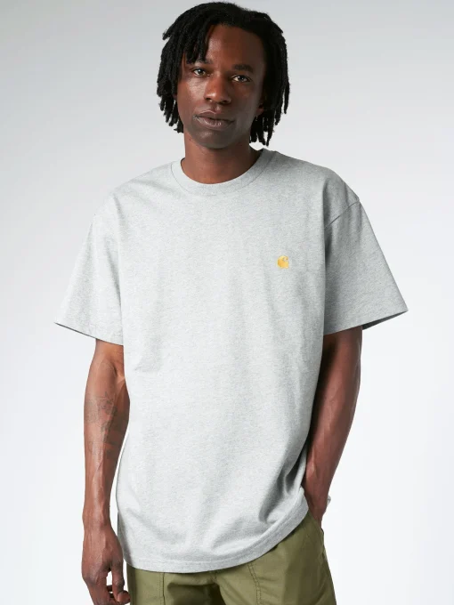 Fashion - S/S Chase T-Shirt in Grey Heather/Gold T-Shirts