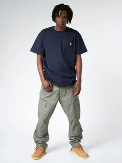 Sale - S/S Chase T-Shirt in Dark Navy/Gold T-Shirts