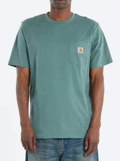 Discount - S/S Pocket T-Shirt in Silver Pine T-Shirts