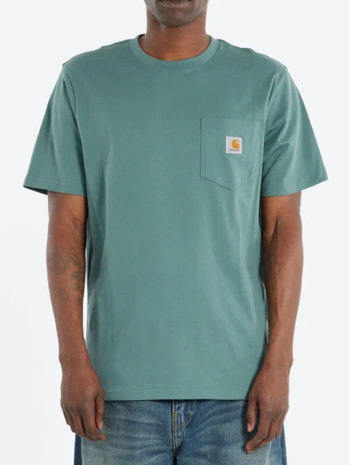 Discount - S/S Pocket T-Shirt in Silver Pine T-Shirts