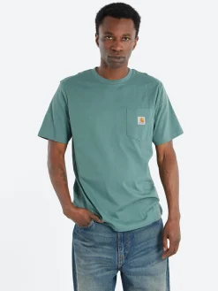 Discount - S/S Pocket T-Shirt in Silver Pine T-Shirts