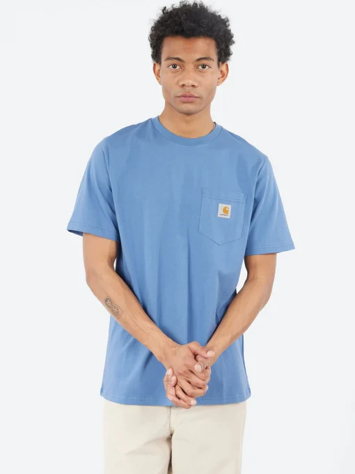 Outlet - S/S Pocket T-Shirt in Blue Iris T-Shirts
