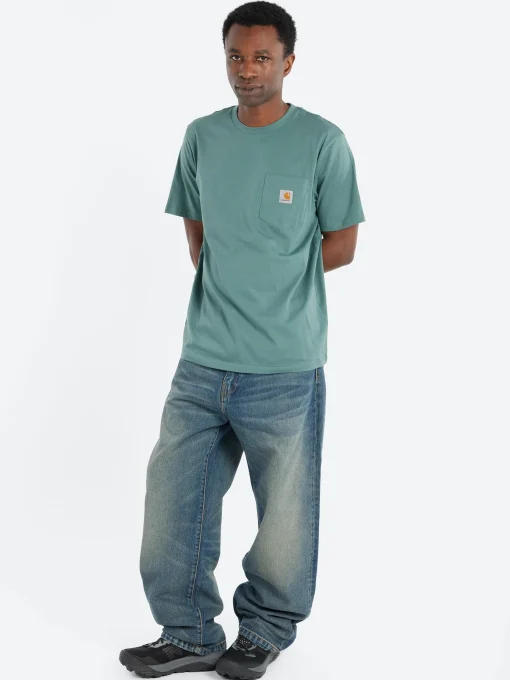 Discount - S/S Pocket T-Shirt in Silver Pine T-Shirts