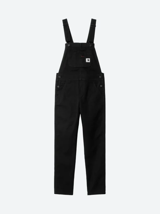 Outlet - W Bib Overall in Black Rinse Women Overalls & Jumpsuits