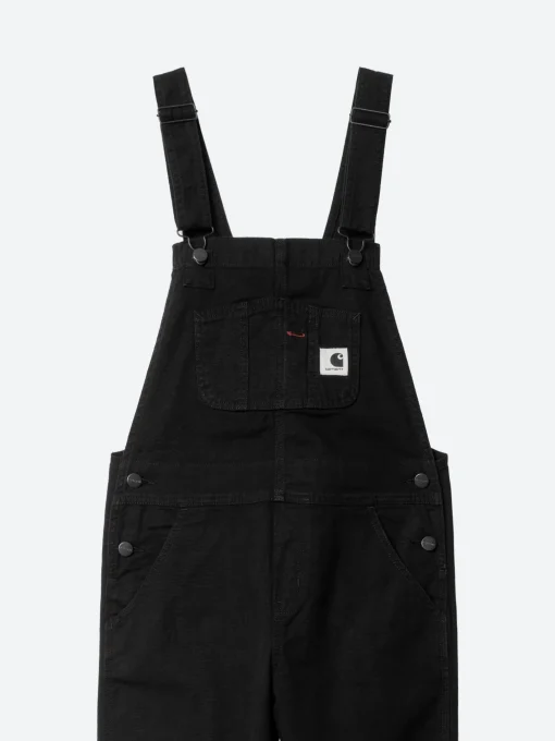 Outlet - W Bib Overall in Black Rinse Women Overalls & Jumpsuits