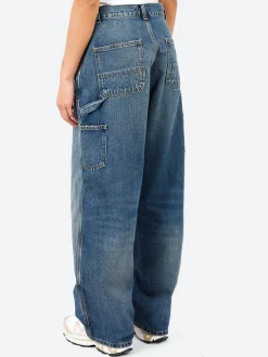 Online - W' Brandon Double Knee Pant in Dark Used Wash Women Pants | Denim