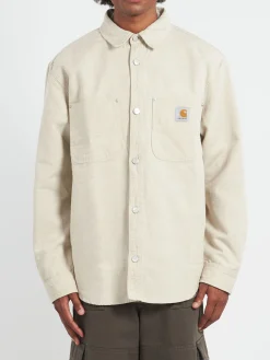 Outlet - Walter Linen Shirt Jacket in Natural Outerwear