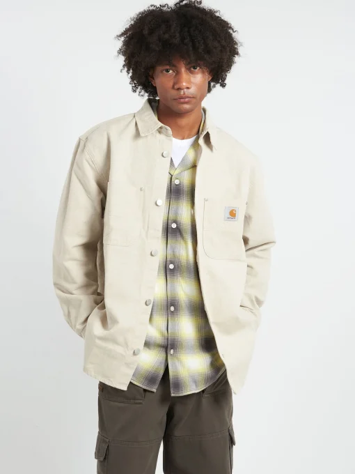 Outlet - Walter Linen Shirt Jacket in Natural Outerwear