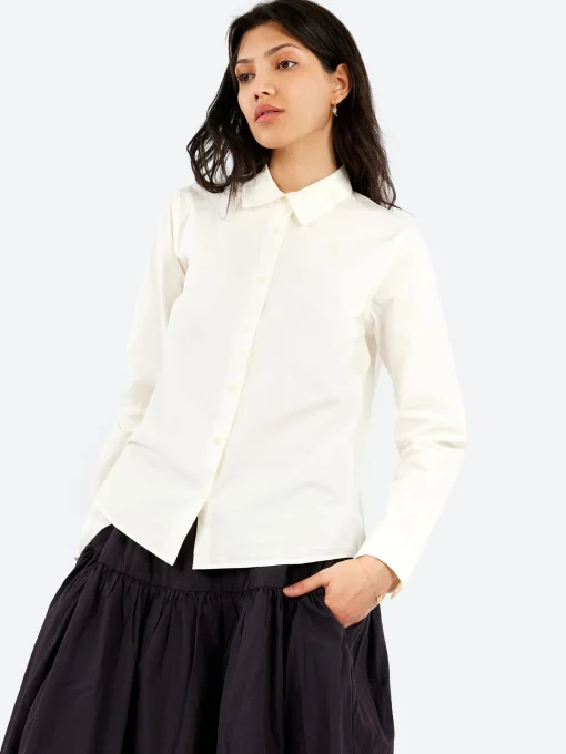 Sale - Chloe Shirt in Off White Women Tops & Blouses | Button-Ups