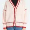 Outlet - Mohair Cardigan in Egg Shell Pink Multi Women Tops & Blouses | Knitwear