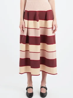 Sale - Pottery Skirt in Pink Beige Multi Women Skirts