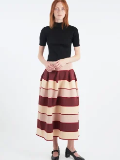 Sale - Pottery Skirt in Pink Beige Multi Women Skirts