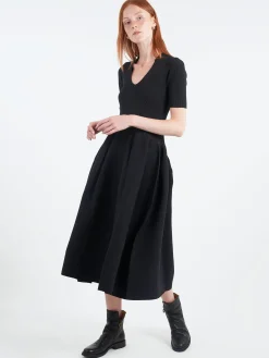 Best - Pottery Stand-Up Collar Short Sleeve Dress in Women Dresses